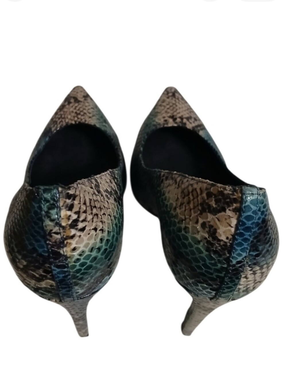 Jeffrey Campbell | Colorful Snakeskin Leather Stiletto Heels Size 6 - Picture 6 of 12